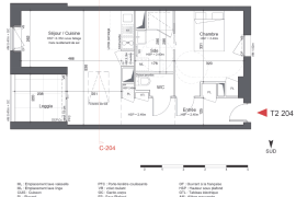 Location appartement 2 pièce(s) 46 m² - Photo