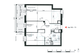 Vente appartement 1 pièce(s) 33 m² - Photo 2