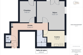 Vente appartement 2 pièce(s) 54 m² - Photo 11